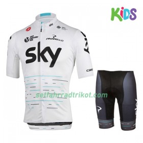 Fahrradbekleidung Radtrikot Kurzarm + Radhose Kurze 2017 Team Sky Kinder N003 